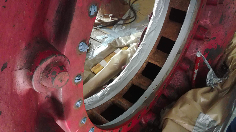 photo d'un chantier de traitement sur site - masquage de zone